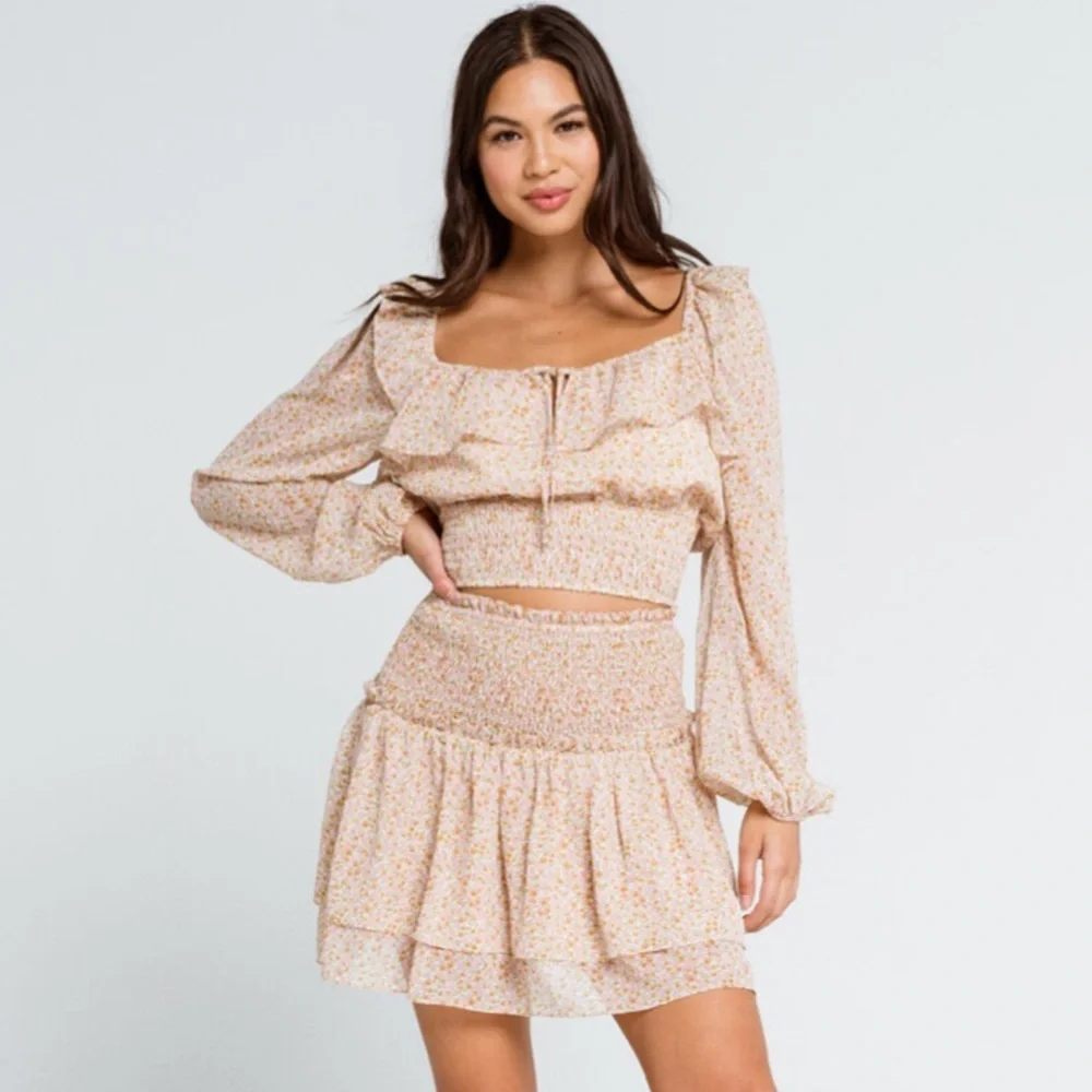 2 PC West of Melrose Lost in the Ruffle Chiffon Set